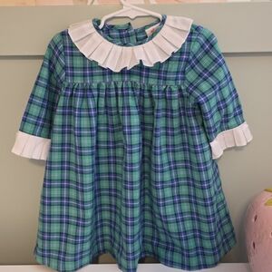 Shrimp & Grits 3t Smocked Plaid Dress with Ruffled Collar